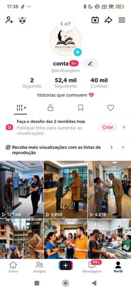 Conta Tiktok de Outros com 54K+ Seguidores | Alto Engajamento • Muito Ativa