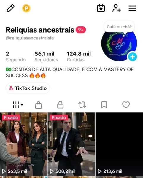 Conta Tiktok de Outros com 56K+ Seguidores | Alto Engajamento • Muito Ativa