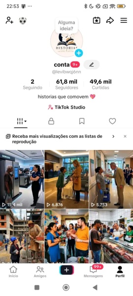 Conta Tiktok de Outros com 61K+ Seguidores | Alto Engajamento • Muito Ativa