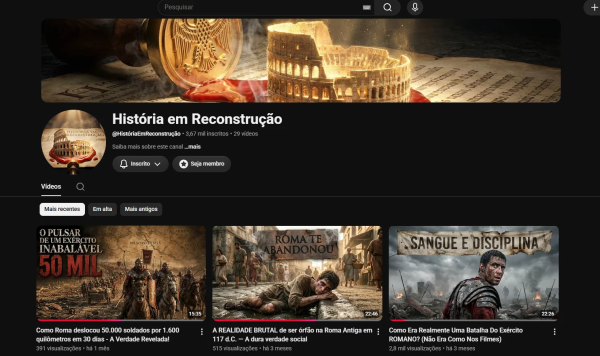 Conta YouTube de Outros com 11K+ Inscritos - Monetizada | Alto Engajamento • Muito Ativa