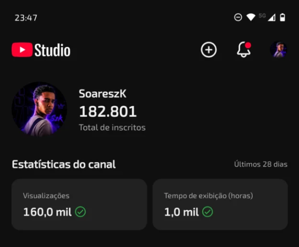Conta YouTube de Jogos e Games com 182K+ Inscritos | Alto Engajamento • Muito Ativa