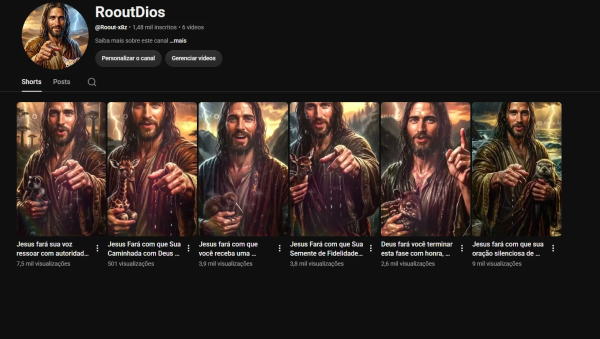 Conta YouTube de Religião e Espiritualidade com 1K+ Inscritos | Alto Engajamento