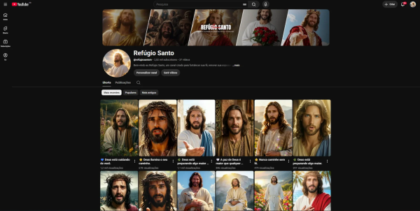 Conta YouTube de Religião e Espiritualidade com 219 Inscritos | Alto Engajamento • Muito Ativa