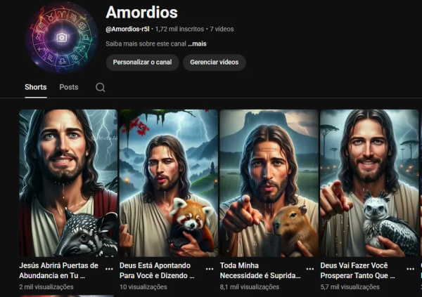 Conta YouTube de Religião e Espiritualidade com 1K+ Inscritos | Alto Engajamento • Muito Ativa