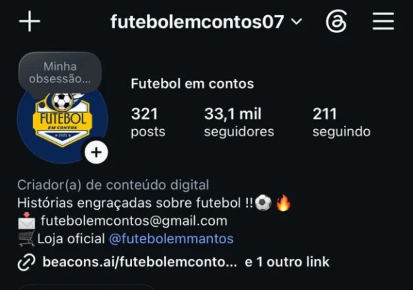 Conta YouTube de Futebol e Esportes com 33K+ Inscritos | Alto Engajamento • Muito Ativa