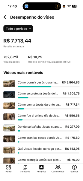 Conta YouTube de Outros com 2K+ Inscritos | Alto Engajamento • Muito Ativa