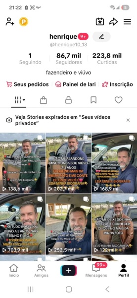 Conta Tiktok de Humor com 86K+ Seguidores | Alto Engajamento • Muito Ativa