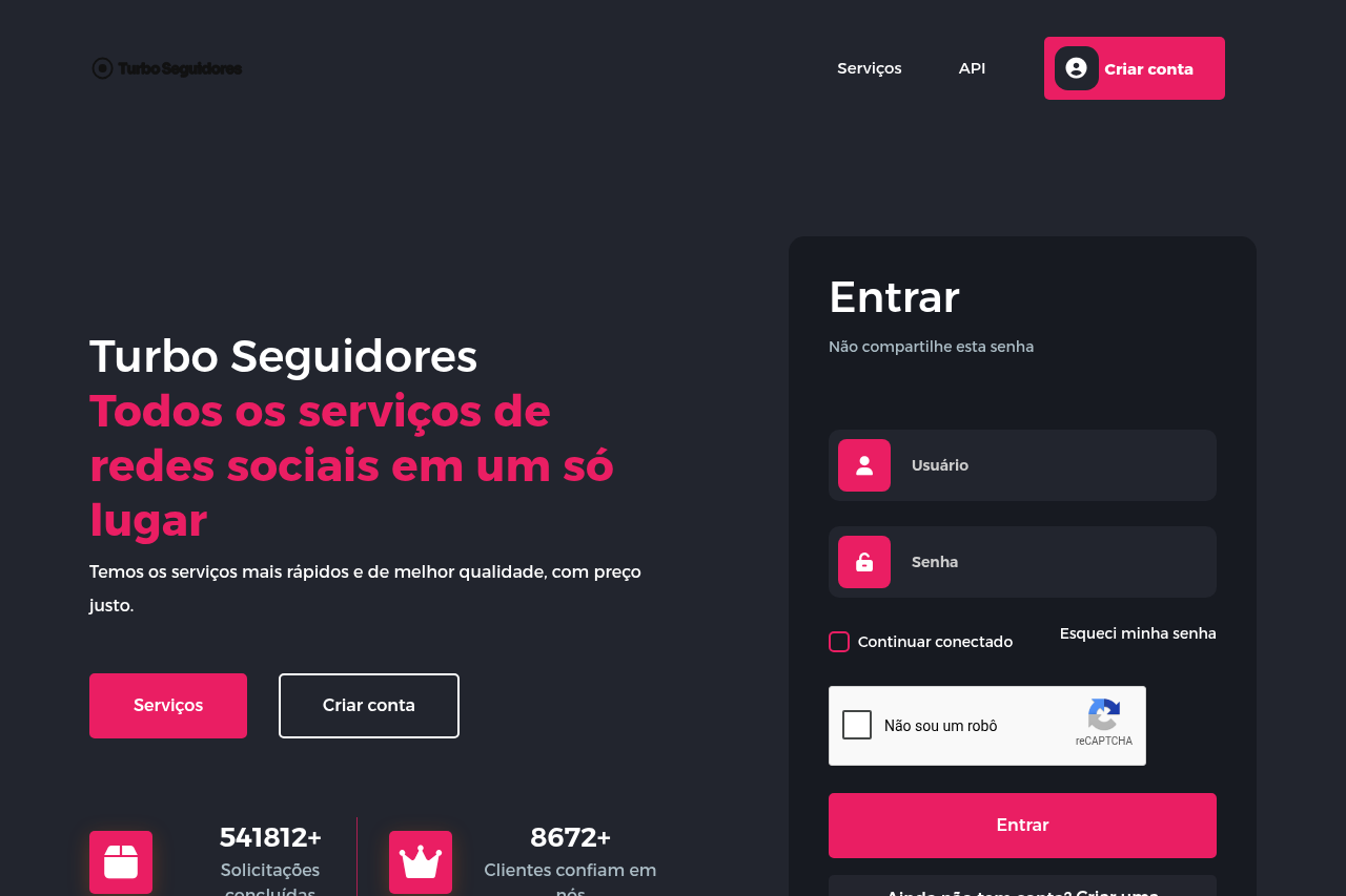 Demonstração do tema Íris do painel de seguidores