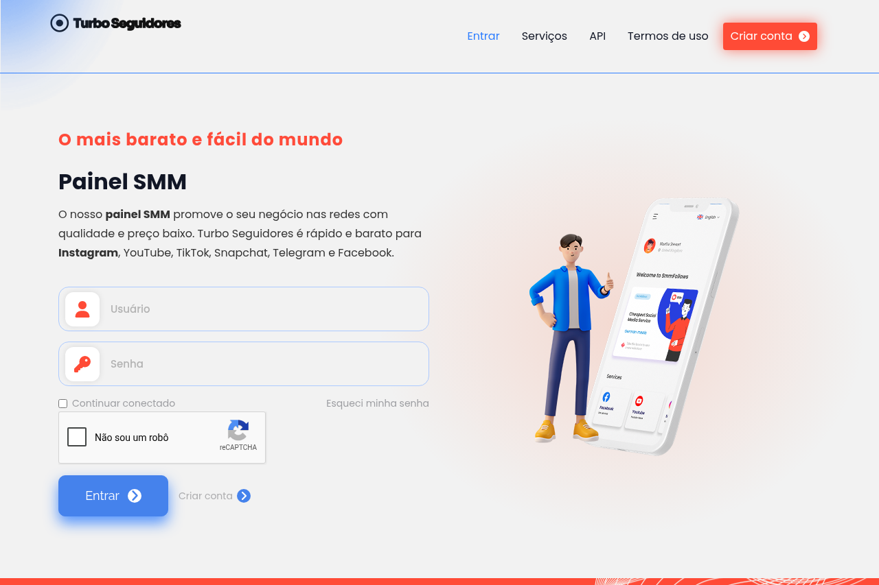 Demonstração do tema Elo do painel de seguidores