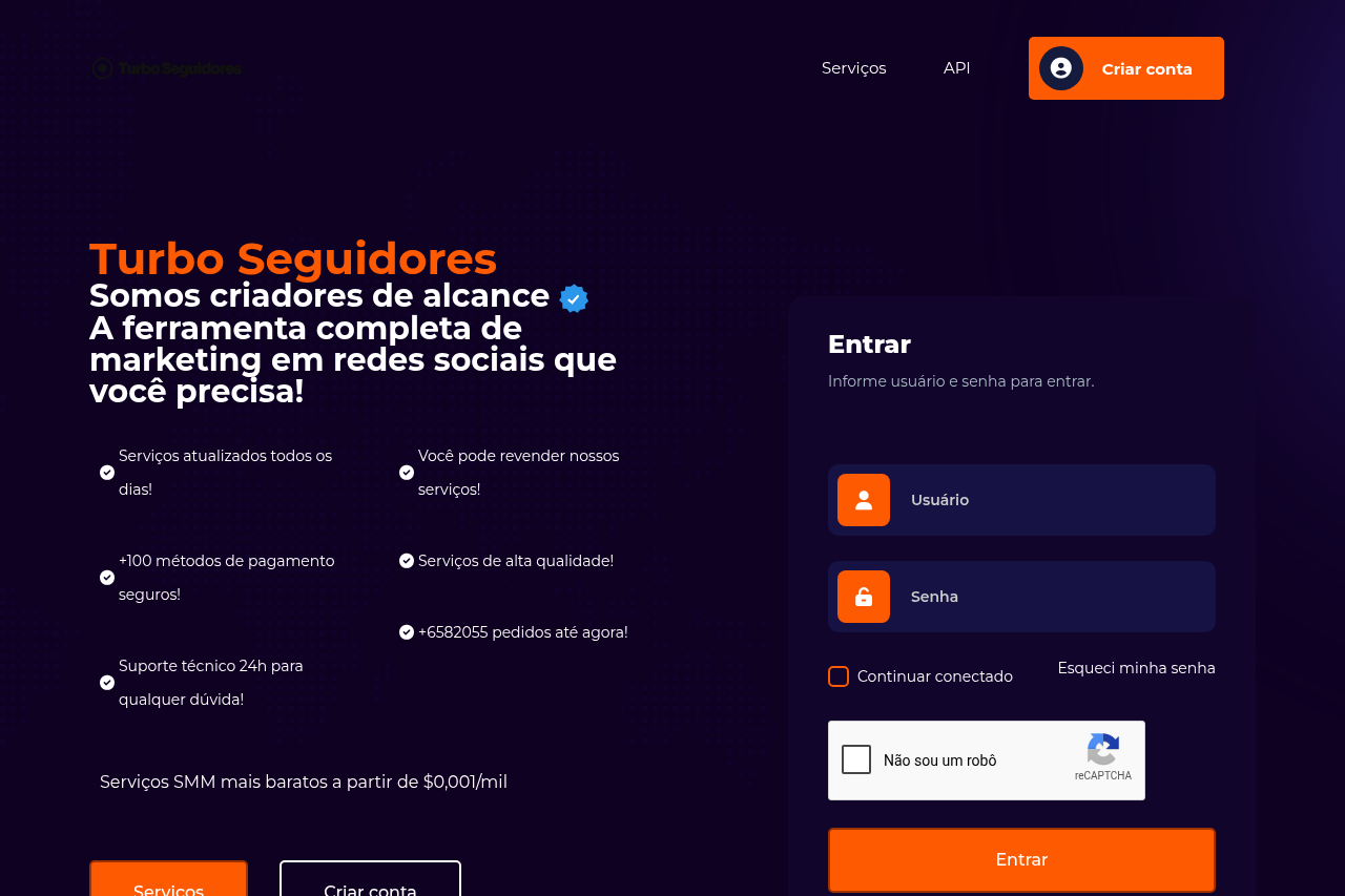 Demonstração do tema Gênio do painel de seguidores