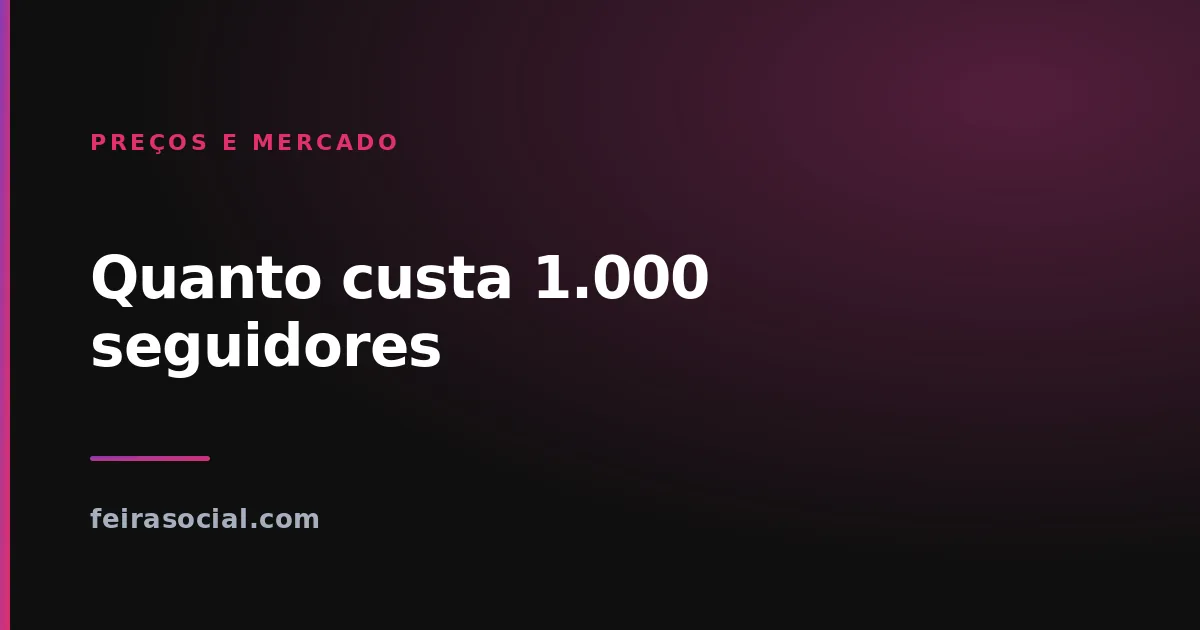 Quanto custa 1.000 seguidores no Brasil — e por que o preço varia 163x